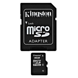   4 Kingston Micro SecureDigital Card HC Class4 + 