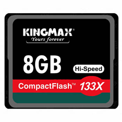   8 Compact Flash KingMax Card 133X hispeed, KMX-CF133-8G