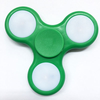 Спиннер Светодиодный пластиковый (зеленый, несколько режимов подсветки)