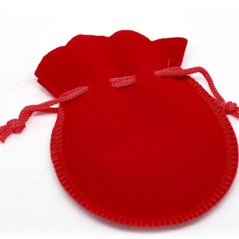 мешочек бархатный подарочный (красный,  размер 8 х 10 см)